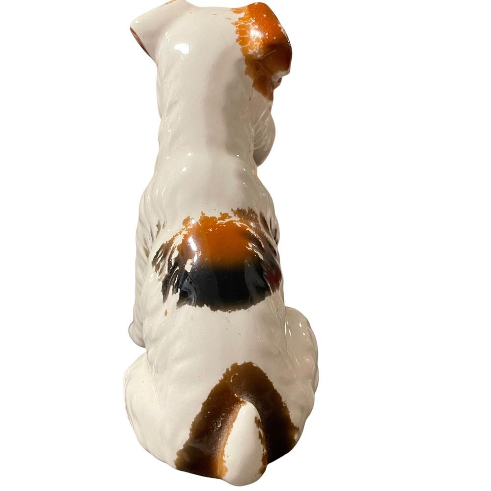Vintage Terrier Dog Figurine Holding Hat Made In Japan - Picture 3 of 5